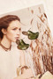 Verdant Wave Earrings - Forest Green