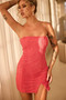 Downtown Darling Mini Dress - Coral