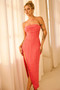 Starlit Baby Midi Dress - Coral
