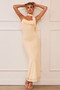 Lunaria Mesh Maxi Dress - Beige
