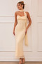 Lunaria Mesh Maxi Dress - Beige