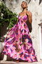 Paradise Bloom Woven Maxi Dress - Purple Multi