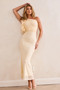 Golden Feelings Mesh Maxi Dress - Ivory