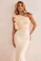 Golden Feelings Mesh Maxi Dress - Ivory
