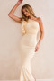 Golden Feelings Mesh Maxi Dress - Ivory