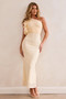 Golden Feelings Mesh Maxi Dress - Ivory