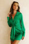 Evelyn Satin Dress - Green | Sage and Paige AUS.