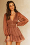 In Heaven Mini Dress - Chocolate | Sage and Paige AUS.