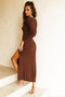 One in a Million Midi Dress - Chocolate | Sage and Paige AUS.
