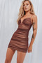 Call Up Mini Dress - Chocolate | Sage and Paige AUS.