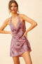 Monica Satin Dress - Pink Leopard | Sage and Paige AUS.