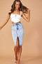 Wait In Line Denim Skirt - Blue | Sage and Paige AUS.