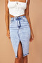 Wait In Line Denim Skirt - Blue | Sage and Paige AUS.