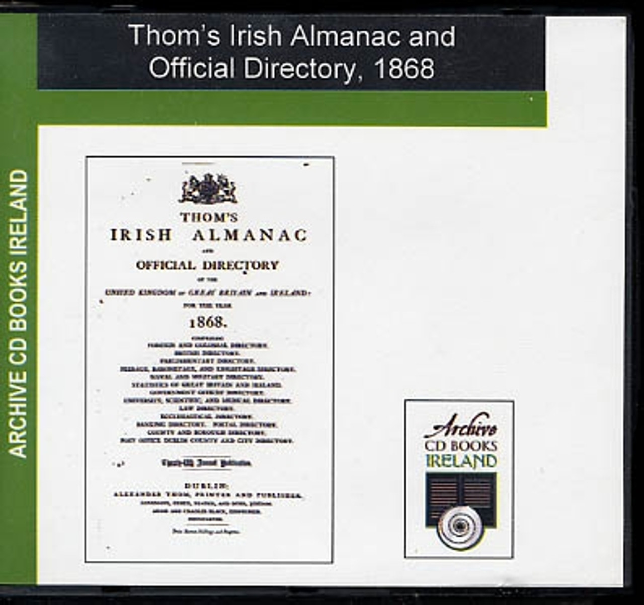 Dublin Directories and Almanacs genealogy and history in pdf ebooks on disc