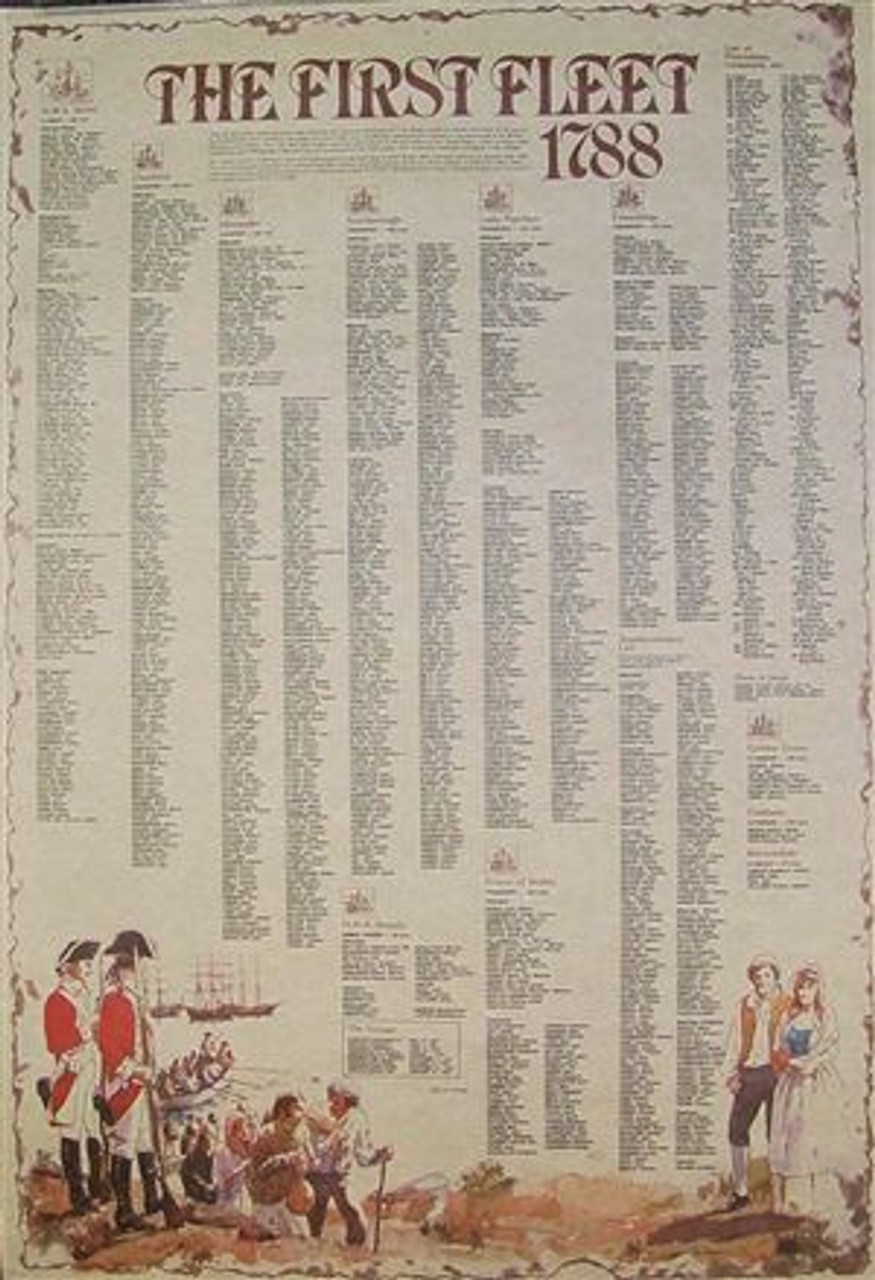 First Fleet 1788 Chart First Fleet 1788 Chart