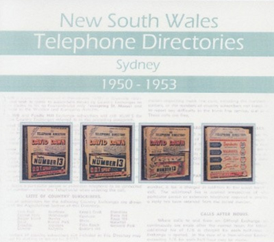 New South Wales Telephone Directories 1950s - USB