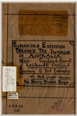 Exploring Expedition Through the Interior of Australia 1844 - EBOOK