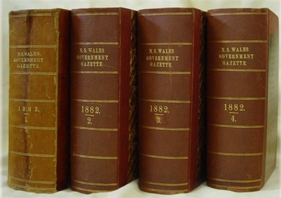 New South Wales Government Gazette 1882- USB