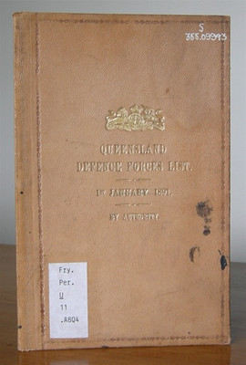 Officers of the Queensland Defence Force 1891-1898 - EBOOK