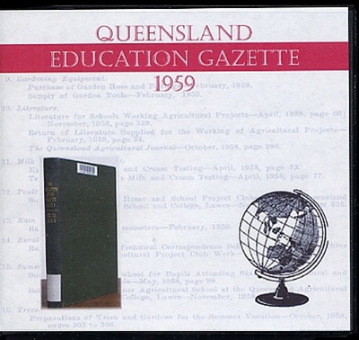 Queensland Education Gazette 1959 - CD second - SOLD OUT