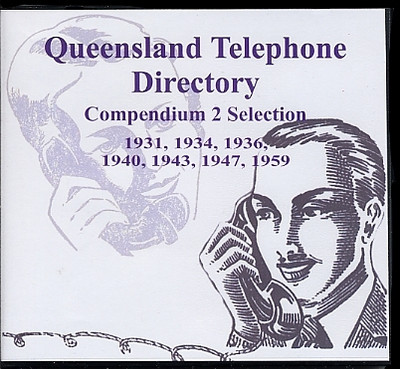 Queensland Telephone Directory Compendium 2 Selection 1931-1959