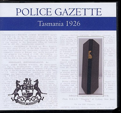 Tasmania Police Gazette 1926 - EBOOK