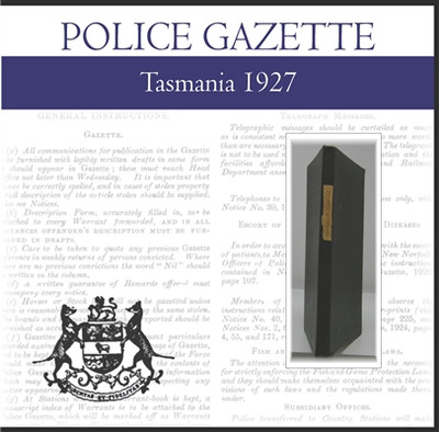 Tasmania Police Gazette 1927 - EBOOK