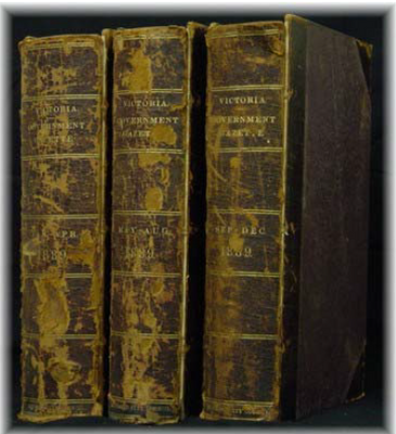 Victorian Government Gazette 1889 - USB
