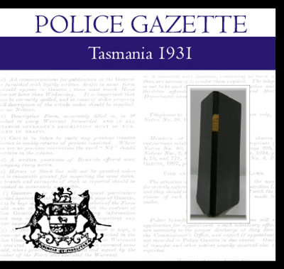 Tasmania Police Gazette 1932 - EBOOK