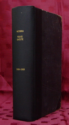 Victoria Police Gazette 1909 - EBOOK