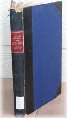 Western Australia Blue Book 1883-1885 - EBOOK