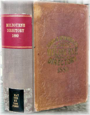 Melbourne Directory 1880 (Sands and McDougall) - EBOOK