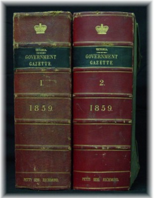 Victorian Government Gazette 1859 - EBOOK