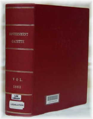 South Australian Government Gazette 1863 - EBOOK