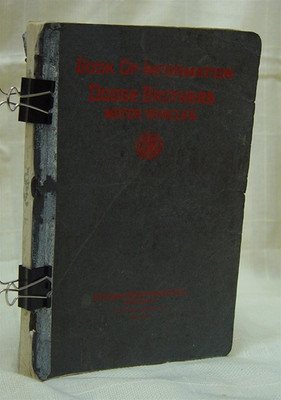 Book of Information: Dodge Brothers Motor Vehicles c1927 - EBOOK