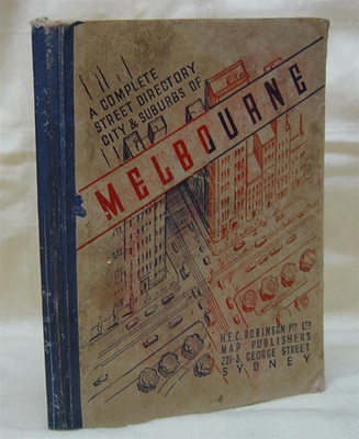 Melbourne Street Directory (Robinson) 1st Edition c.1942 - EBOOK