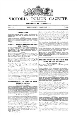 Victoria Police Gazette 1882 - EBOOK