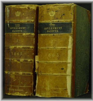 Victorian Government Gazette 1865 - EBOOK