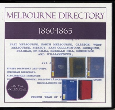 Melbourne Directory Compendium 1860-1865 (Sands and McDougall)
