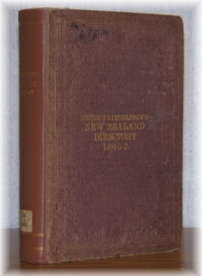 New Zealand Directory 1866-67 (Stevens and Bartholomew) - EBOOK