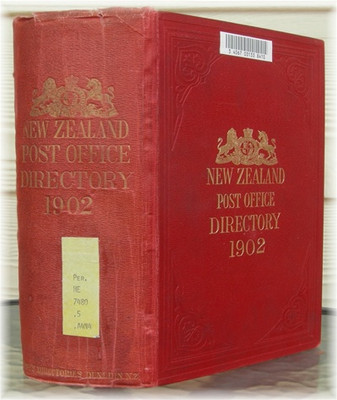 New Zealand Post Office Directory 1902 (Wise) - EBOOK
