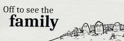 Off to See the Family Sticker