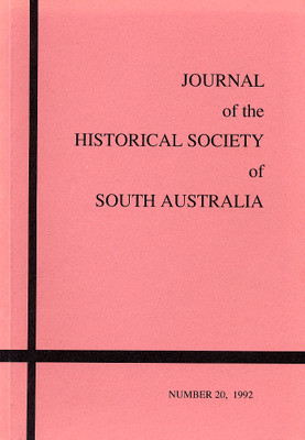 Journal of the Historical Society of South Australia Number 20 (1992)
