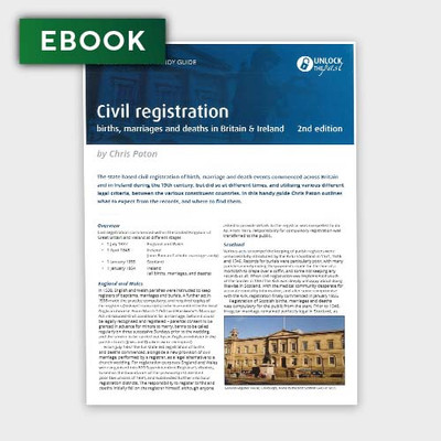Handy Guide: Civil Registration Births, Marriages and Deaths in Britain and Ireland - EBOOK