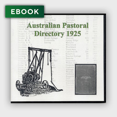Australian Pastoral Directory 1925 - EBOOK