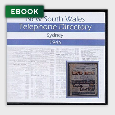 New South Wales Telephone Directory 1946: Sydney - EBOOK
