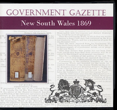 New South Wales Government Gazette 1869 - CD second