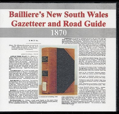 Bailliere's New South Wales Gazetteer and Road Guide 1870 - EBOOK