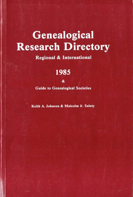 Genealogical Research Directory Genealogical Research Directory
