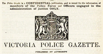 Victoria Police Gazette 1931 - USB